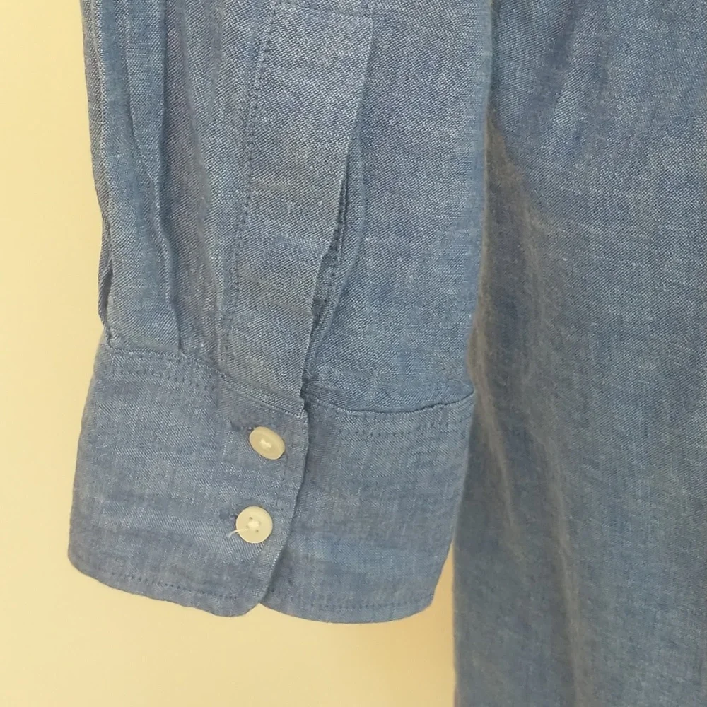 H&M Linen-Blend Shirt Dress Size XS - Picture 4 of 9